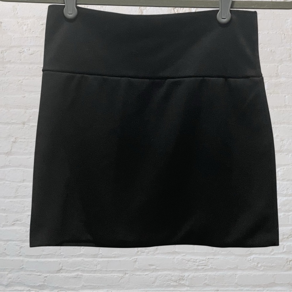 Mandee vintage Elegant stretch knit Black Pencil Mini Skirt